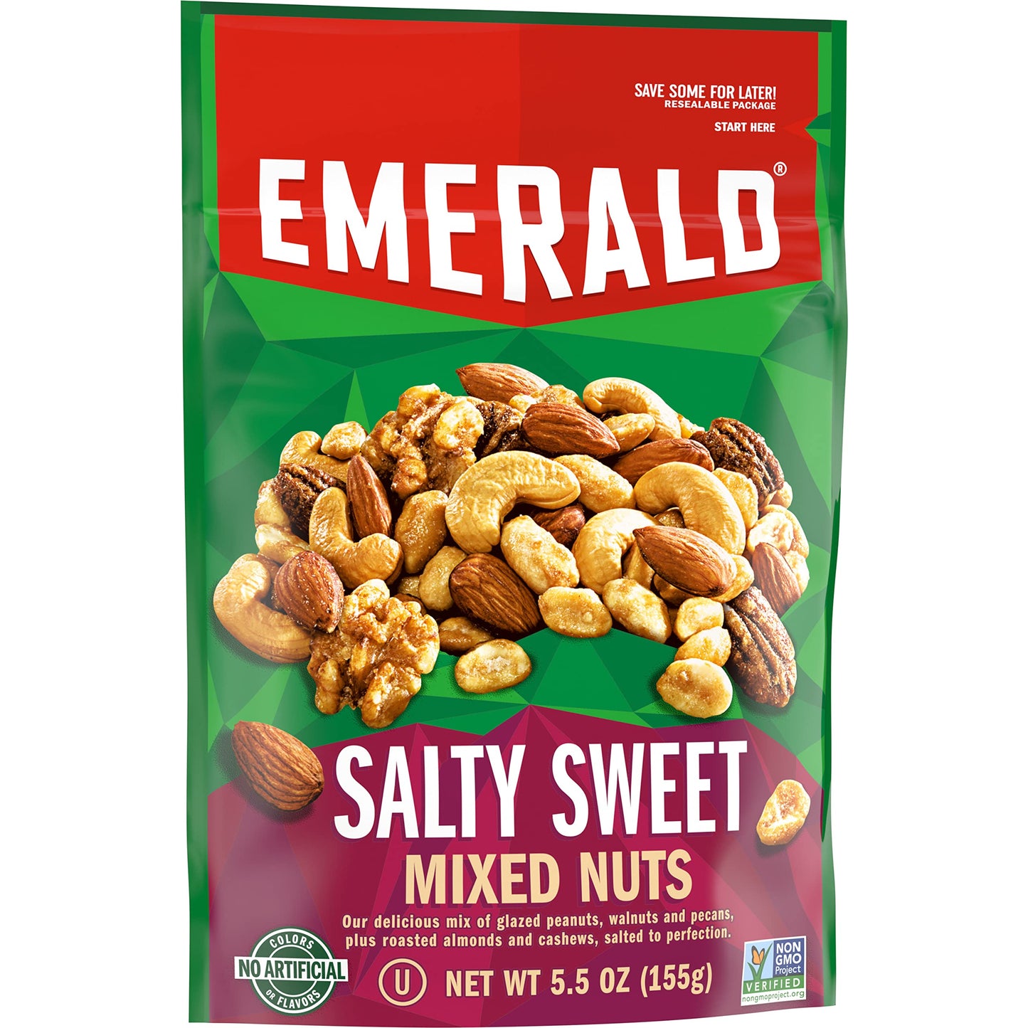 Emerald Nuts, Salty Sweet Mixed Nuts, 5.5 Oz (Pack of 2)