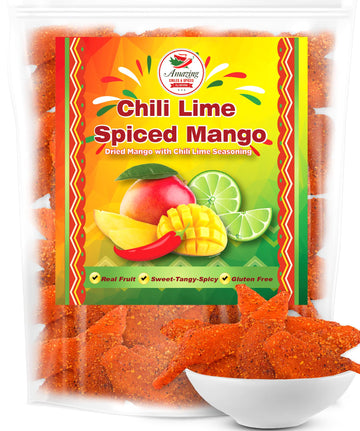 Chili Lime Dried Mango Slices 1 Lb. Bag Sweet Tangy And Spicy Authentic Mexican Style Dry Fruit Fresh And Natural