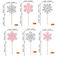 YCTHUNFISH 24 Pack Cupcake Toppers Glitter Snowflake Decorations, Pink & Silver, Paper, Ideal for Winter Parties and Baby Showers
