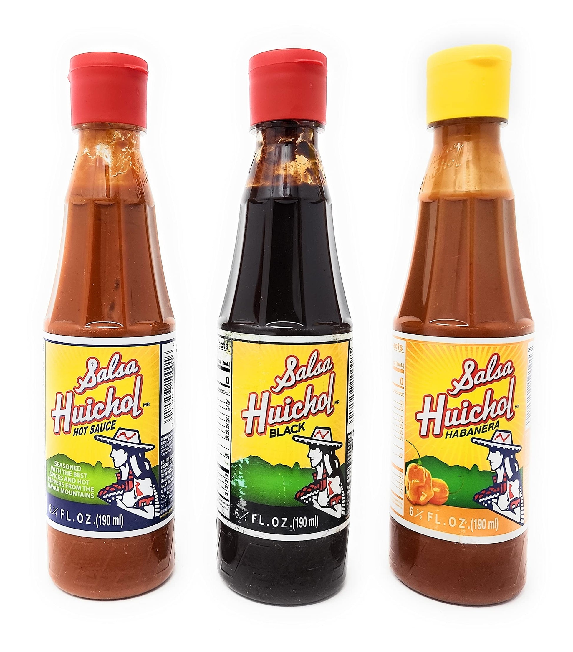 Salsa Huichol Variety Pack (3 Pack) Hot, Habanera, And Negra