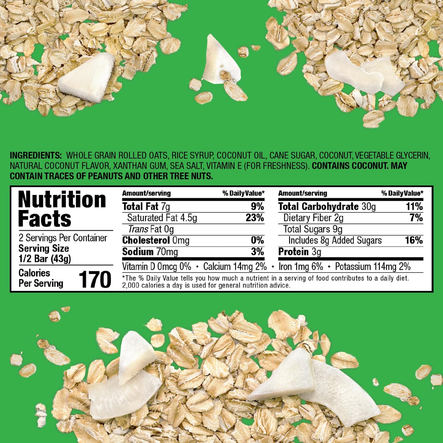 Bobos Oat Bar Multipack, 4 Lemon Poppyseed & 4 Coconut, Healthy Snacks, 8 Count
