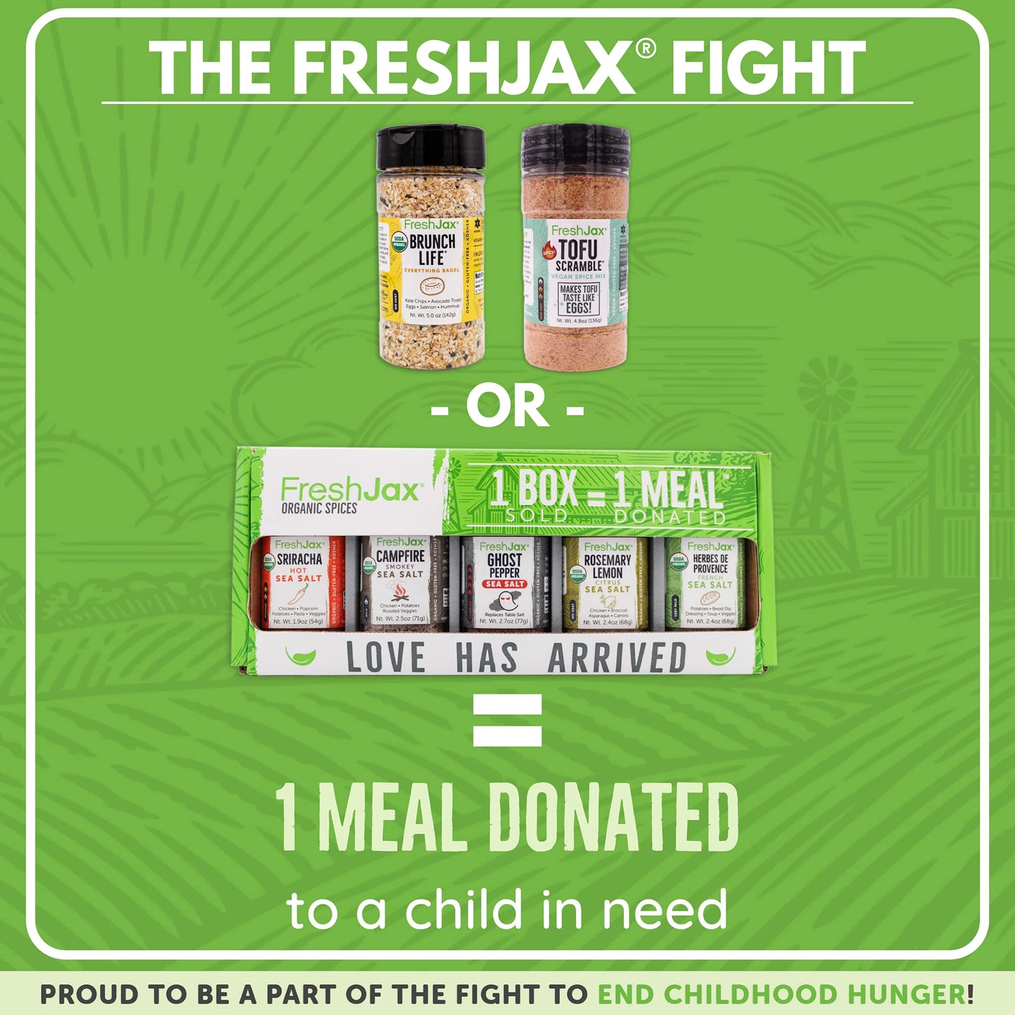 Freshjax Organic Spices | Bbq & Grill Lovers Gift Set | Includes 6 Seasoning Blends | 1 Large And 5 Sampler Size | Plant-Based,