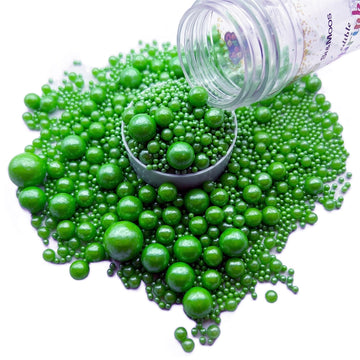 Se Si&Moos Edible Xmas Green Pearl Sprinkles For Cake Decorating Christmas Sprinkles Christmas Cookie Decorations Lime Green Spr
