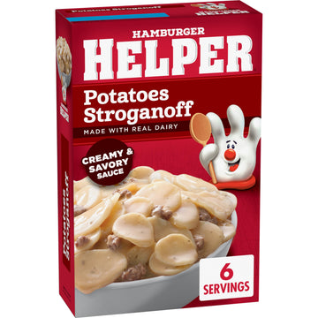 Hamburger Helper Potatoes Stroganoff, 5 oz Pack of 12 - Easy Meal Prep, Convenient Dinner Solution