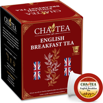 Cha4TEA English Breakfast Tea K-Cup Pods, 36 Count, Model TE-005-1