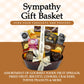 With Sincere Sympathy Condolence Gift Basket For Loss Of A Loved One, Gourmet & Elegantly Arranged Funeral Basket, Dark Copper B