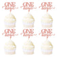 Ercadio 24 Pack Onederful Cupcake Toppers Rose Gold Glitter Onederful Cupcake Picks Onederful Cupcake Decorations For Baby Showe