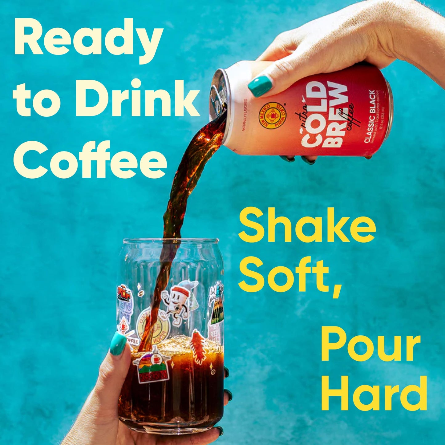New Mexico Pion Nitro Cold Brew Coffee Drink - Smooth Nutty Taste, High Energy Nitrogen Infused Classic Black Coffee Cans 12Oz -