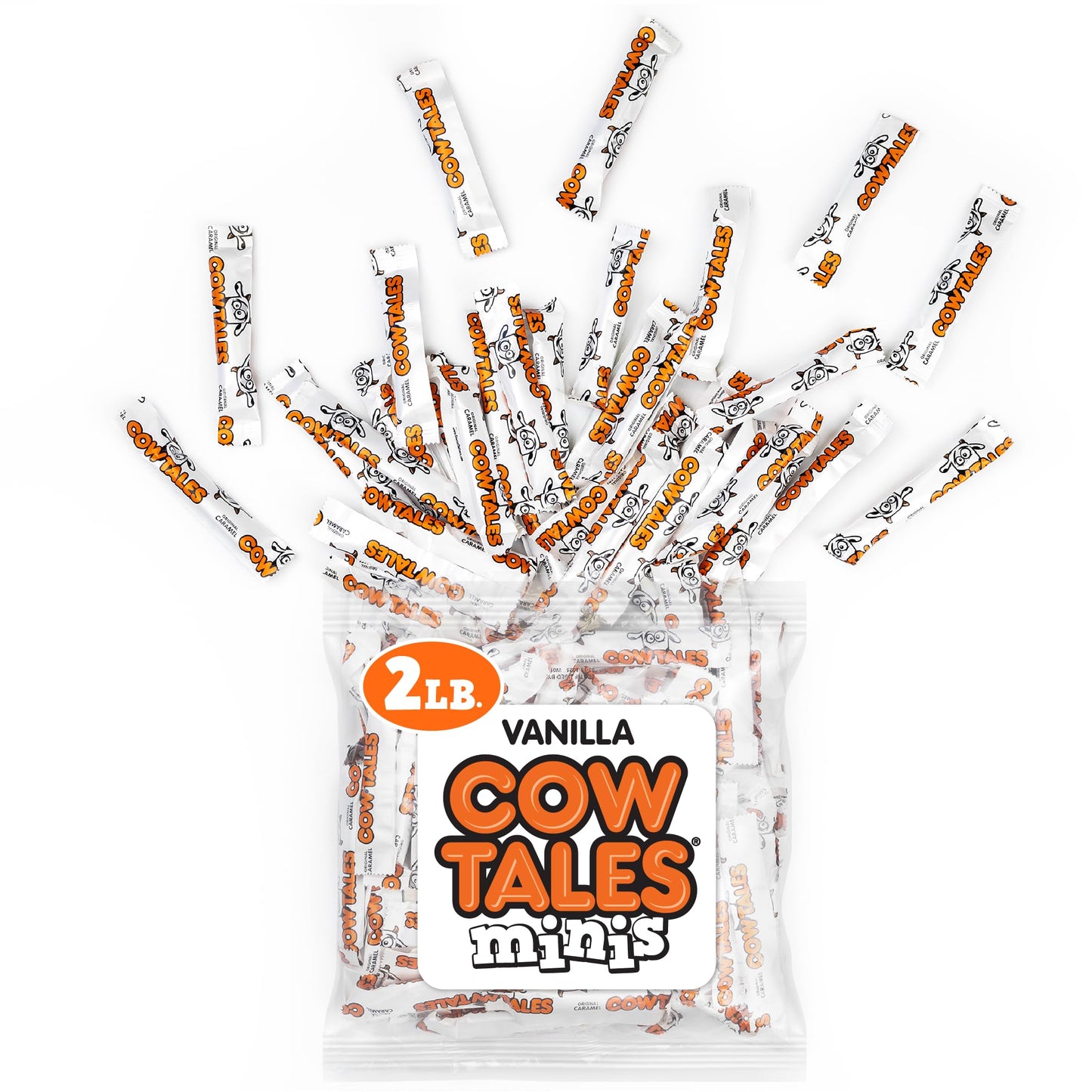 Goetzes Candy Vanilla Cow Tales Minis - 2 Pound Bag (32 Ounces) - Fresh From The Factory