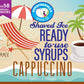 Hypothermias Cappuccino Ready To Use Gallon (128 Fl. Oz) Hawaiian Snow Cone Flavors Syrup - Shaved Ice, 100% Pure Cane Sugar