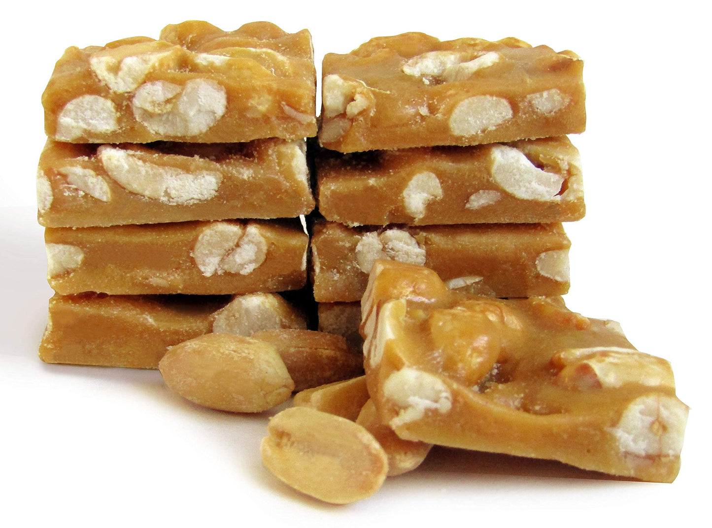 Gourmet Peanut Brittle By It'S Delish, 6 Lbs Bulk Box - Old Fashion Style Peanut Brittle In Square Cut Pieces - Sweet & Crunchy