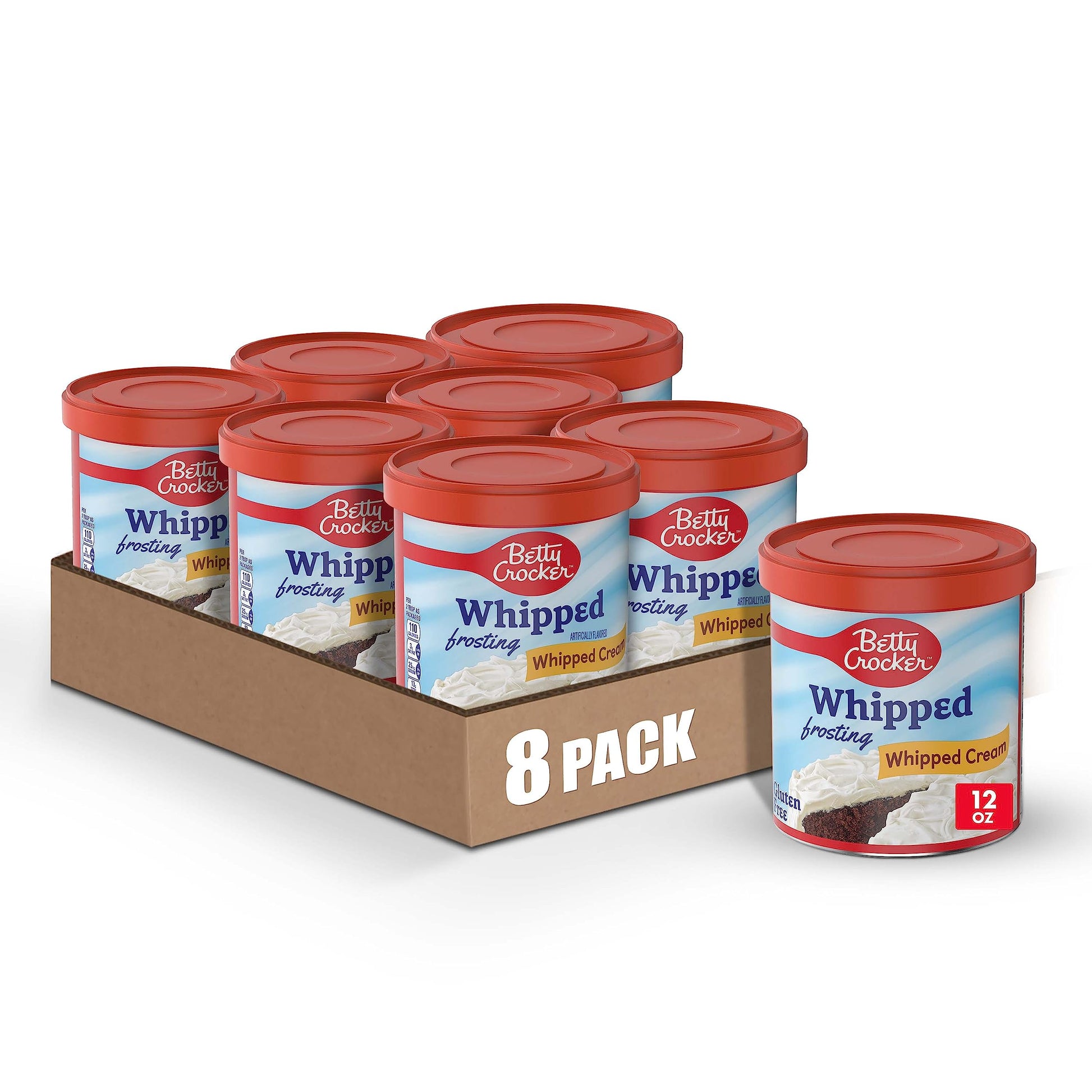 Betty Crocker Gluten Free Whipped Cream Frosting, 12 oz., Pack of 8