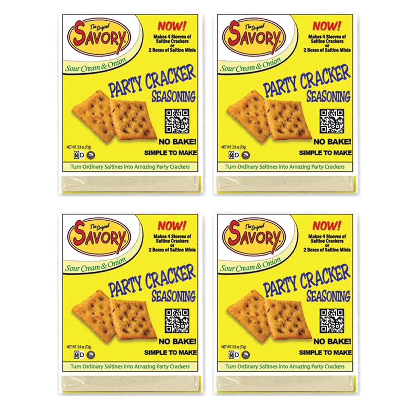 Savory Saltine Seasoning, 2.2 Ounce, Sour Cream & Onion, 4-Pack