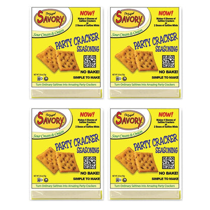 Savory Saltine Seasoning, 2.2 Ounce, Sour Cream & Onion, 4-Pack