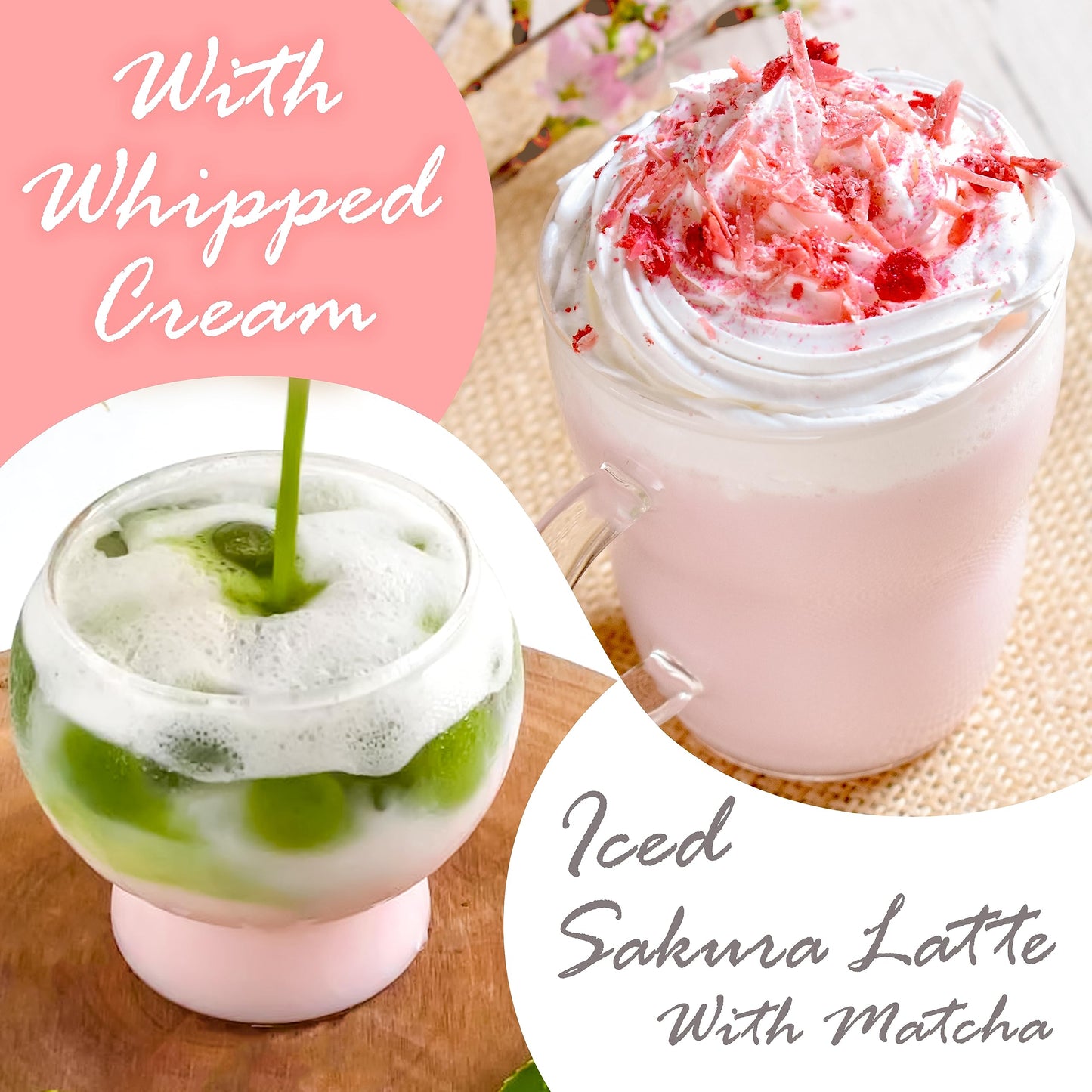 Sakura Latte -Creamy And Aromatic Foam- Using Japanese Cherry Blossom 100%, 3.5Oz, Made In Japan,Sold By Japanese Company ?Yamas