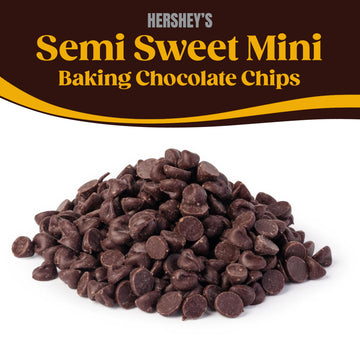 Hershys Semi-Sweet Mini Baking Chocolate Chips 1 Pound - Perfect For Confections, Toppings & Baking Products, Mini Chocolate Chi