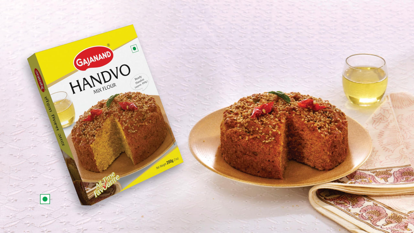 Gajanand Handvo Mix Flour, 400Gm (Pack Of 1) / Instant Handva Mix, Ready To Cook/Handwa Flour For Healthy & Tasty Snacks/Breakfa