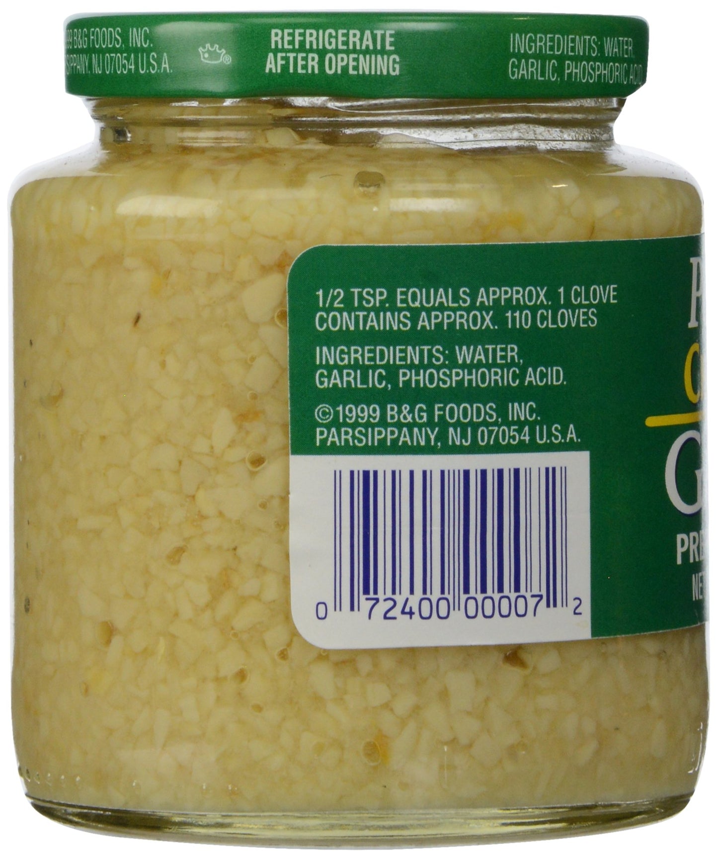 Polaner Premium White Chopped Garlic, 10 Ounce, Pack of 1, Model 001574