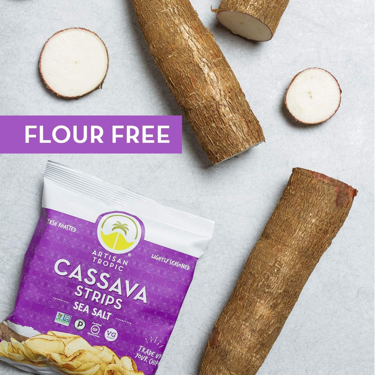 Artisan Tropic Cassava Strips Sea Salt, 4.5 Oz (Pack Of 12)