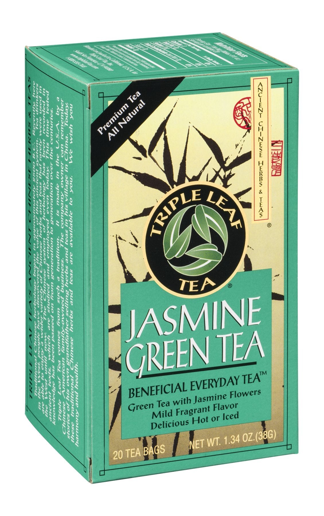 TRIPLE LEAF TEA TEA,JASMINE GREEN, 20 BAG