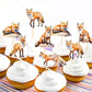 Cyodoos 24Pcs Fox Cupcake Toppers Selected Jungle Themed Children Party Birthday And Baby Shower Cake Decorations