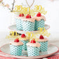 Rssta i Cupcake Toppers, Glitter Cheers to 30 Years, 2.8x4.1 inches, Gold, Paper, Model XM090-30