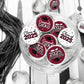 Maroon Graduation Party Stickers For Kisses Candy, Chocolate Drops, 2025 Grad Party Favors - 180 Count