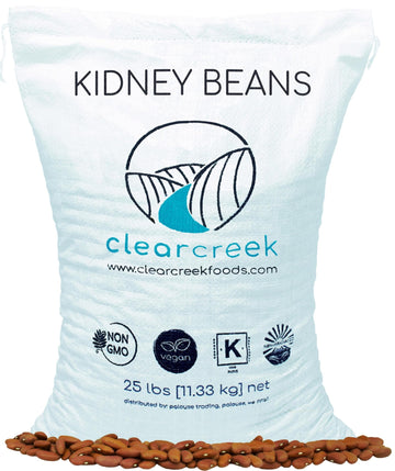 Certified Glyphosate Residue Free Kidney Beans Grown in Washington | 25 lbs | Non-GMO | Kosher | Vegan | Non-Irradiated