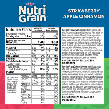 Nutri-Grain Breakfast Bars, Made with 10g Whole Grains, Snack Bars, Variety Pack (3 Boxes, 48 Count)