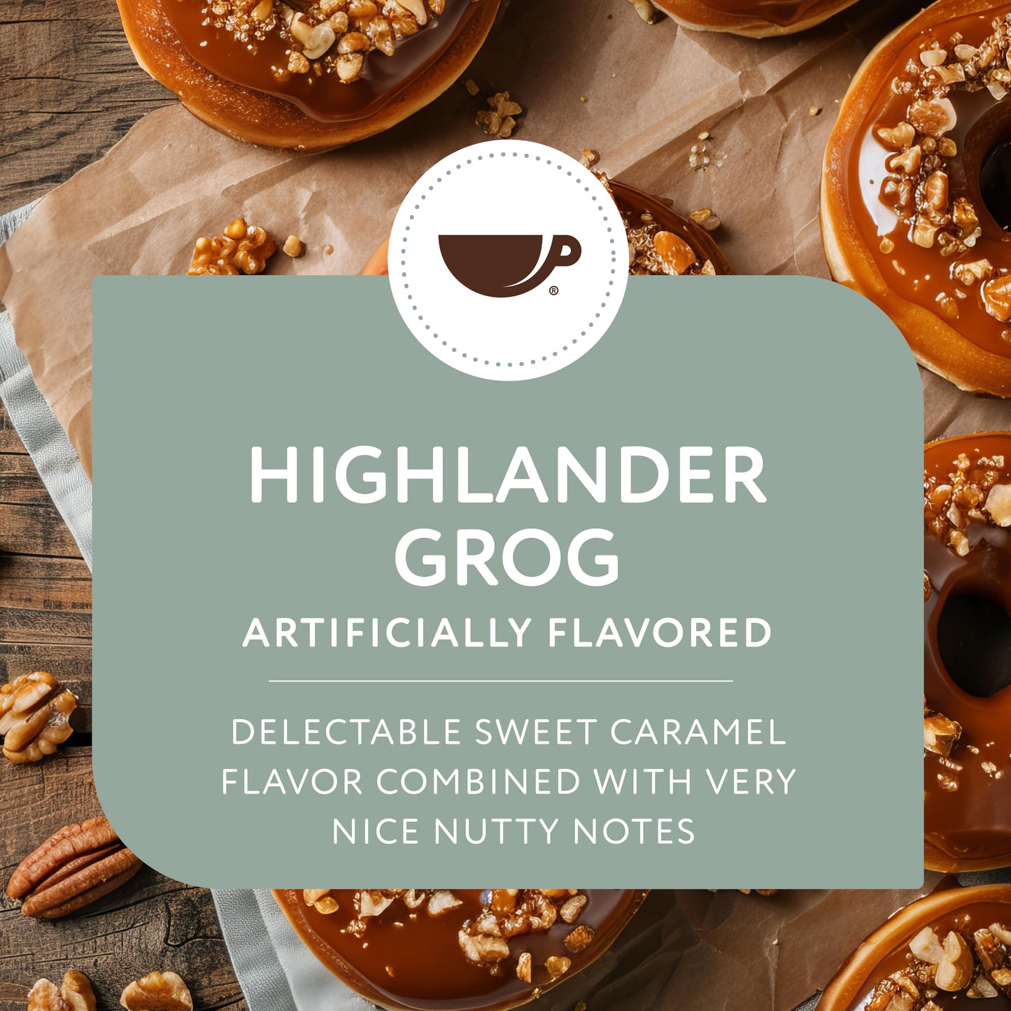 Paramount Coffee Company, Highlander Grog Medium Roast Ground Coffee, Flavored, 12 oz (Paramount Roasters)