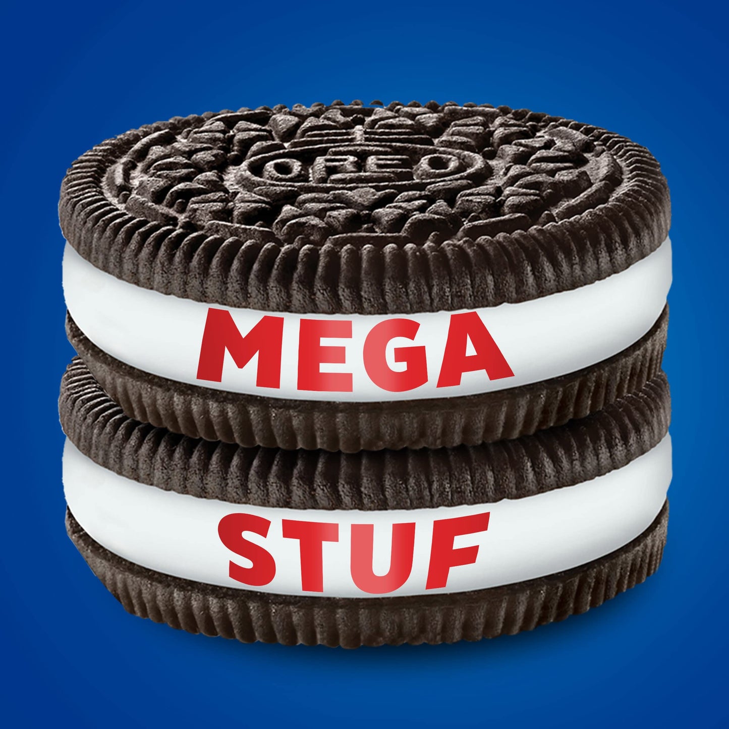 Oreo Mega Stuf Chocolate Sandwich Cookies, Family Size, 17.6 Oz