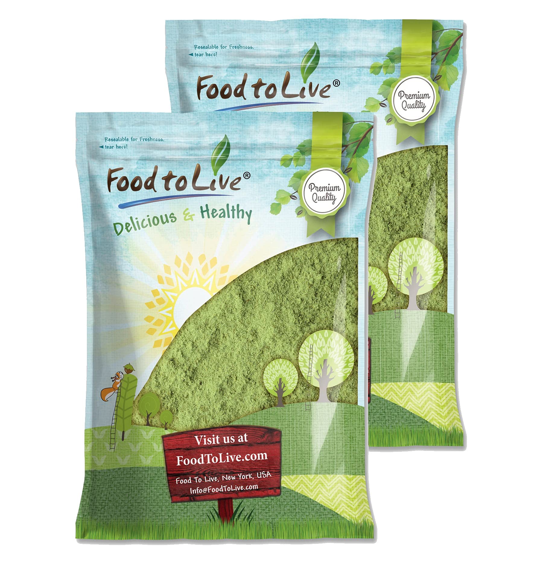 Food to Live Barley Grass Powder - 10 Pounds, Vegan Superfood, Rich in Fiber & Protein, Kosher, Bulk, Fine Milled
