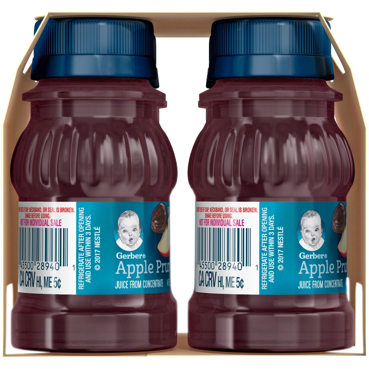 Gerber 100% Juice Apple Prune, 4 Fl Oz (Pack Of 24)
