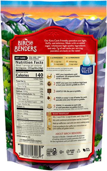 Birch Benders Keto Pancake And Waffle Mix, 10 Oz. (Pack Of 4)