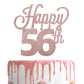 Lingteer Happy 56Th Birthday Cake Topper - Cheers To 56Th Birthday 56 Years Old Birthday Party Cake Decorations Sign.