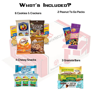 SnackBOX College Snacks BOX Care Package | Variety Pack (15 Count) | Halloween, Teachers, Back to School, Date Night, College, G