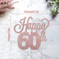 Lingteer Happy 60Th Birthday Cake Topper - Cheers To 60Th Birthday Sixty Years Old Birthday Party Cake Decorations Sign.