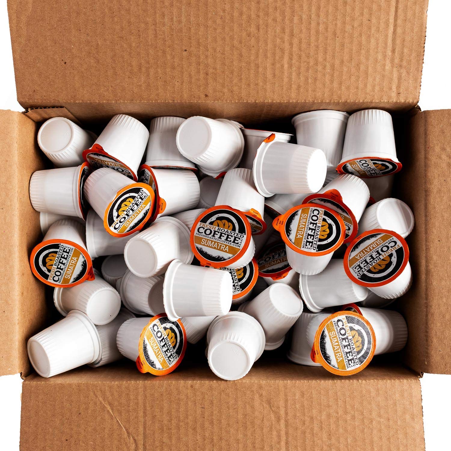 Fresh Roasted Coffee,100% Sumatra Mandheling | Single Origin | Medium Roast | Kosher | K-Cup Compatible | 96 Pods