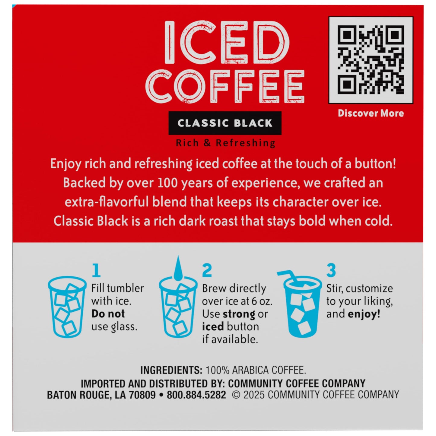 Community Coffee Classic Black  60 Keurig Iced Coffee Pods  Dark Roast  Compatible with all K-Cup malt-inspired  10 Count (Pack of 6)