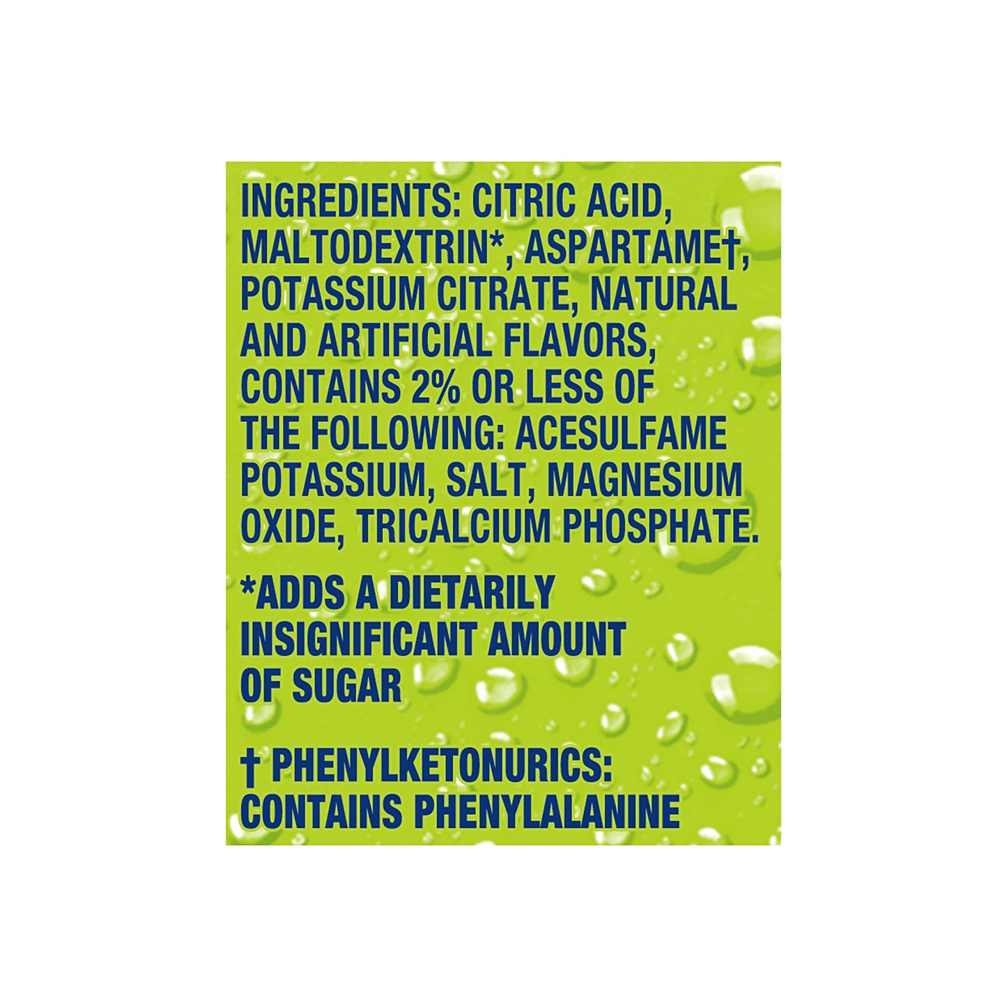 SINGLES TO GO! Drink Mix Lemon-Lime, Non-Carbonated, Low-Calorie, Zero Sugar, 6 Pack of 1 Ounce Sachets