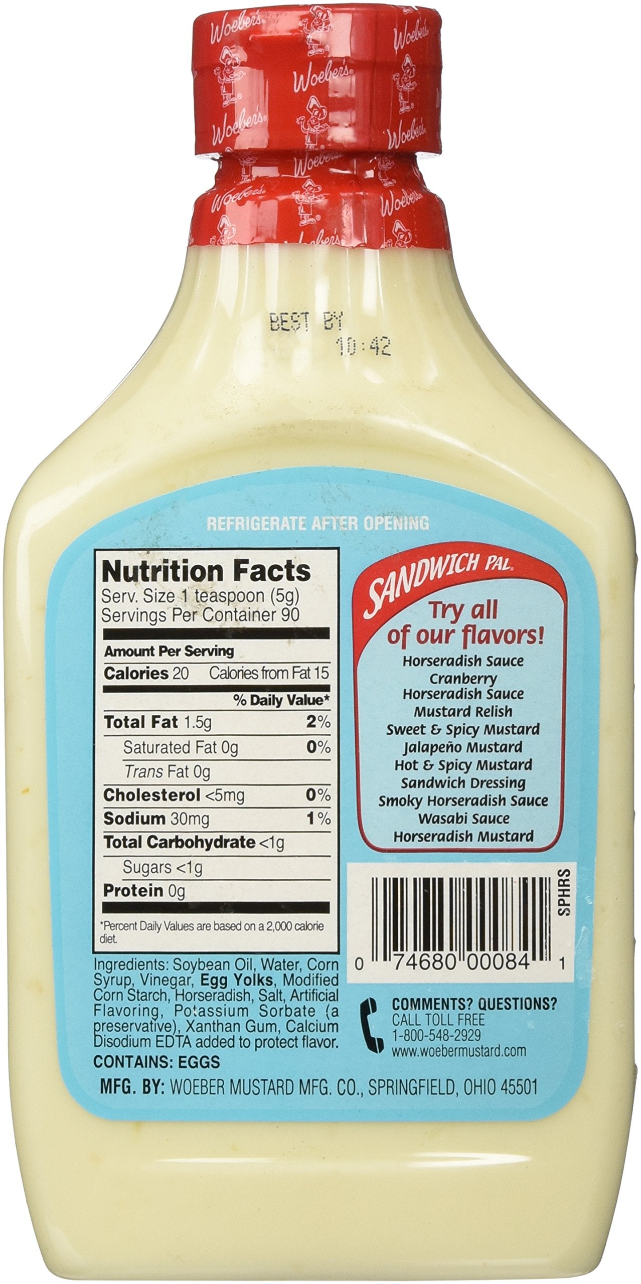 Woebers Horseradish Sauce, 16 Ounce