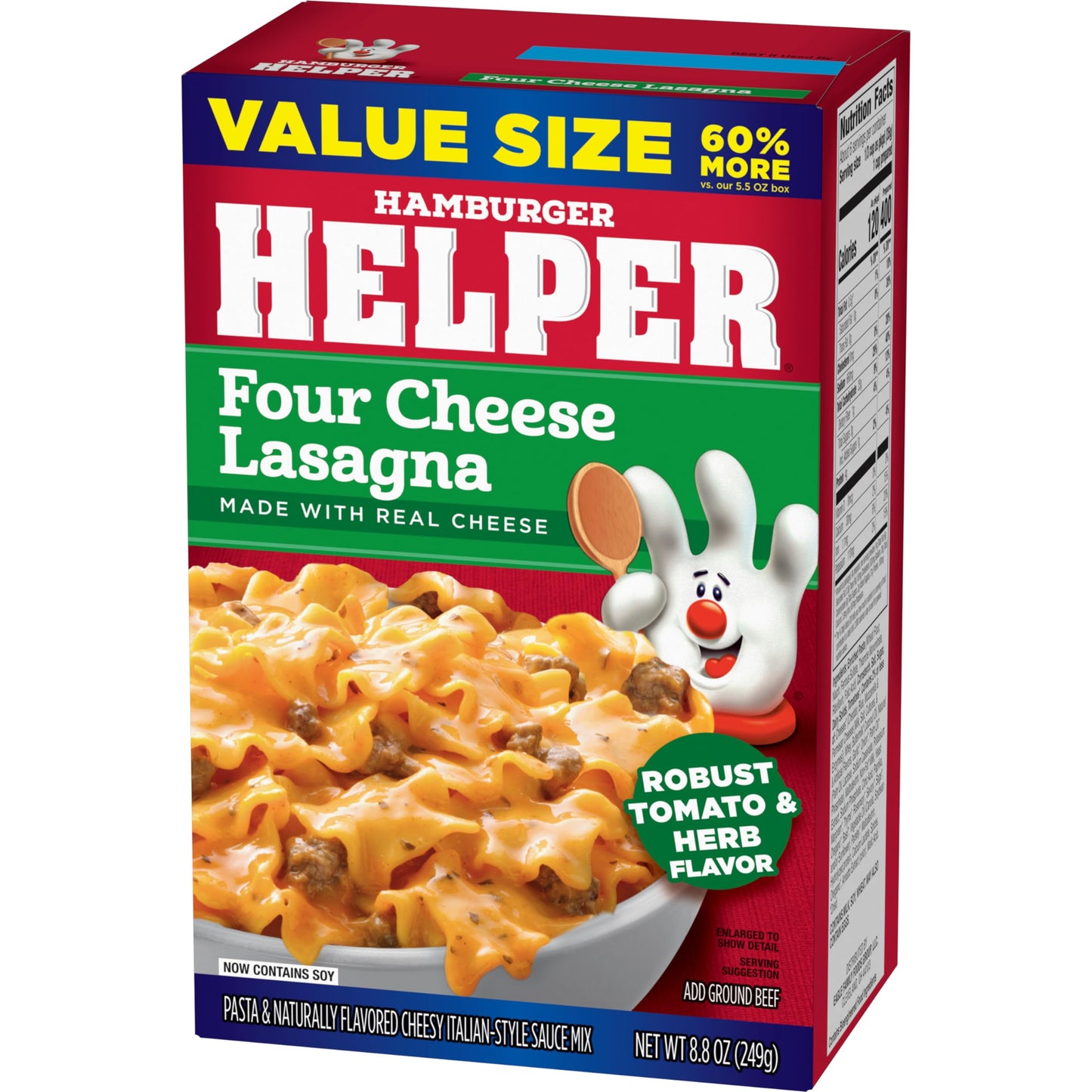 Hamburger Helper Four Cheese Lasagna, 8.8 Ounces, Value Size, Pack of 6