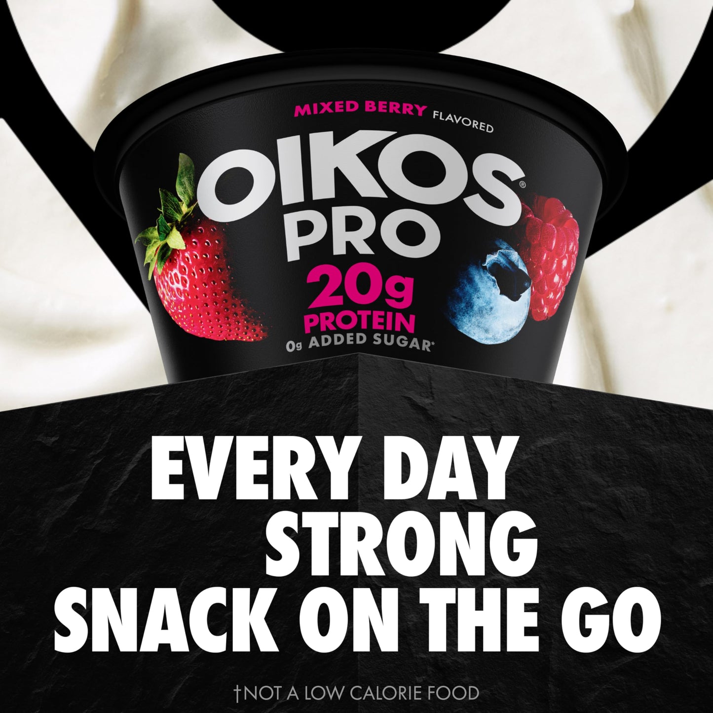 Oikos Pro Mixed Berry Yogurt-Cultured Ultra-Filtered Milk Product, 20 Grams of Protein, 0g Added Sugar, Just Delicious High Prot