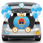 Feuid Gniea Christmas Trunk or Treat Decorations - 42Pcs Car Archway, Blue Pumpkin Cutouts, Balloons for Outdoor Decor, Model DZ-FS01844M