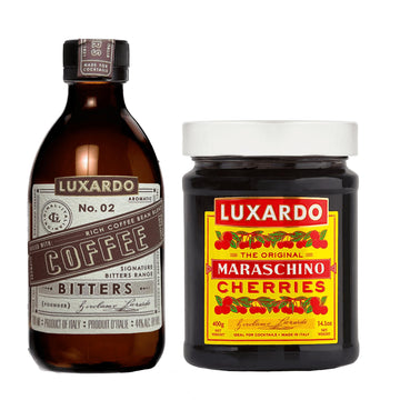 Luxardo Maraschino Cherry and Aromatic Bitters Variety Pack (Coffee Bitter + Maraschino Cherry)