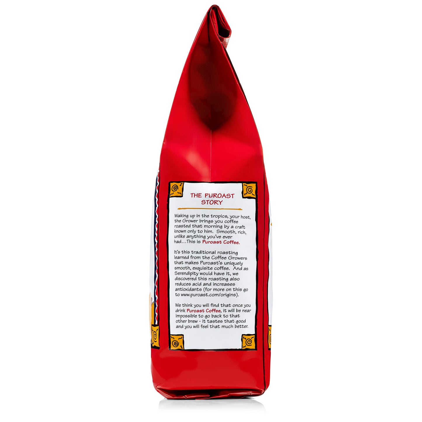 Puroast Low Acid Coffee Bean | Colombian Supremo Whole Bean | Medium Roast | High Antioxidants & High Ph |No Bitter Aftertaste |
