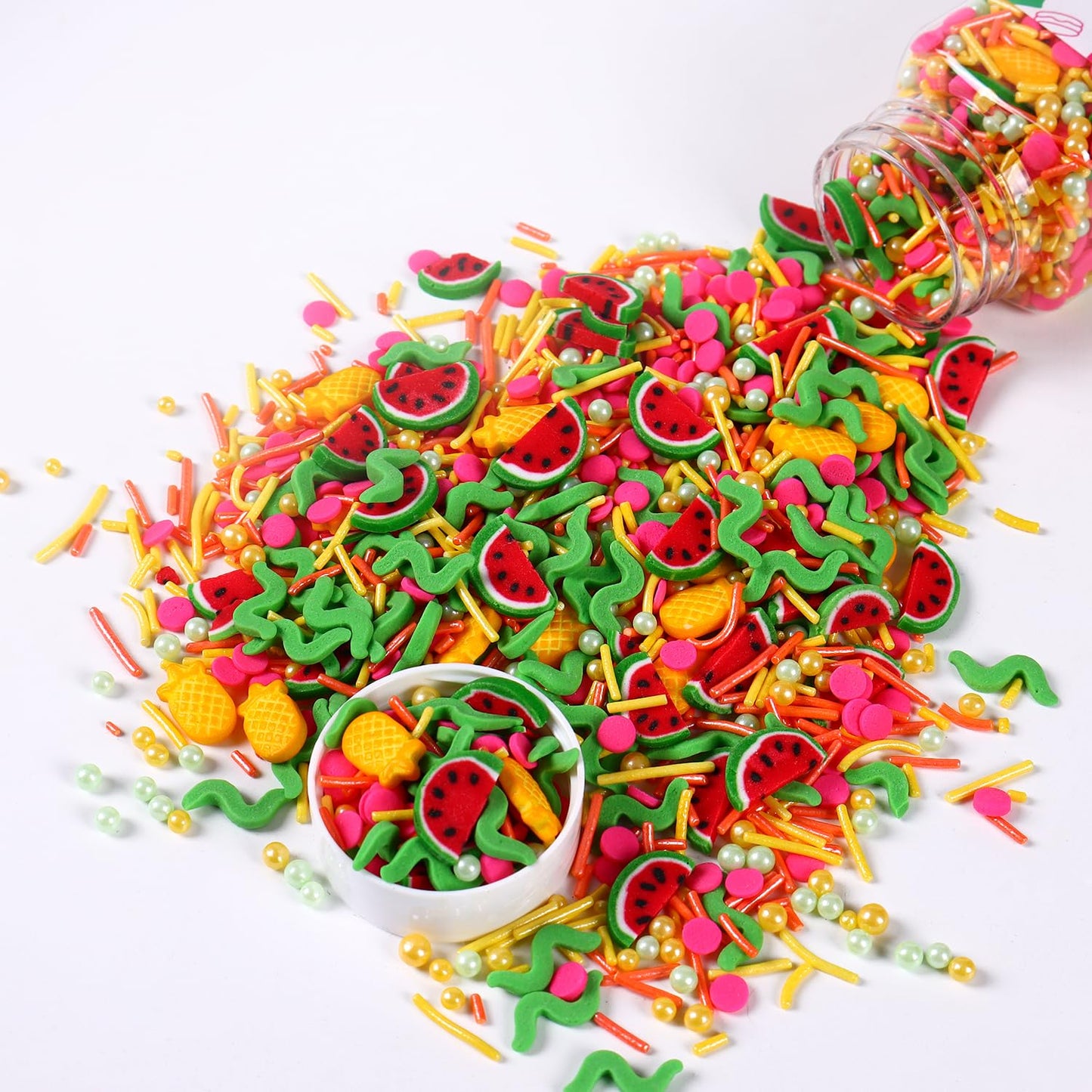 Summer Sprinkles Mix | Sprinkles For Cake Decorating | Watermelon Pineapple | Cupcake Toppers | Ice Cream | Cookie | Fancy Candy