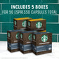 Starbucks Vertuo Coffee & Espresso Pods Variety Pack, Blonde & Dark Roast, 50-count, 10 Count (Pack of 5)
