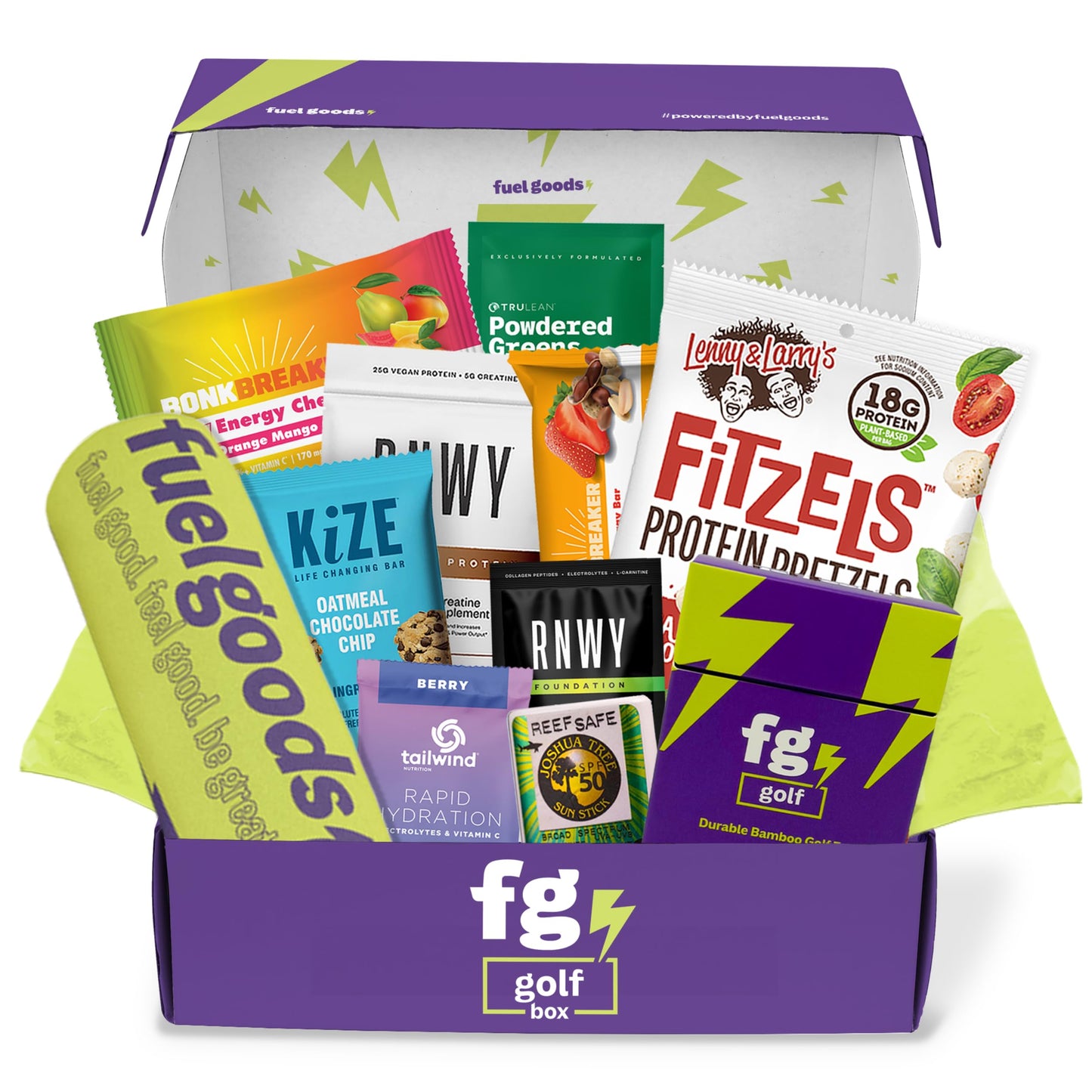 The Golf Box By Fuel Goods - Best Golf Gift Box For Women And Men, 10-12 Enhanced On Course Golf Accessories And Tournament Essentials; Golf Gifts