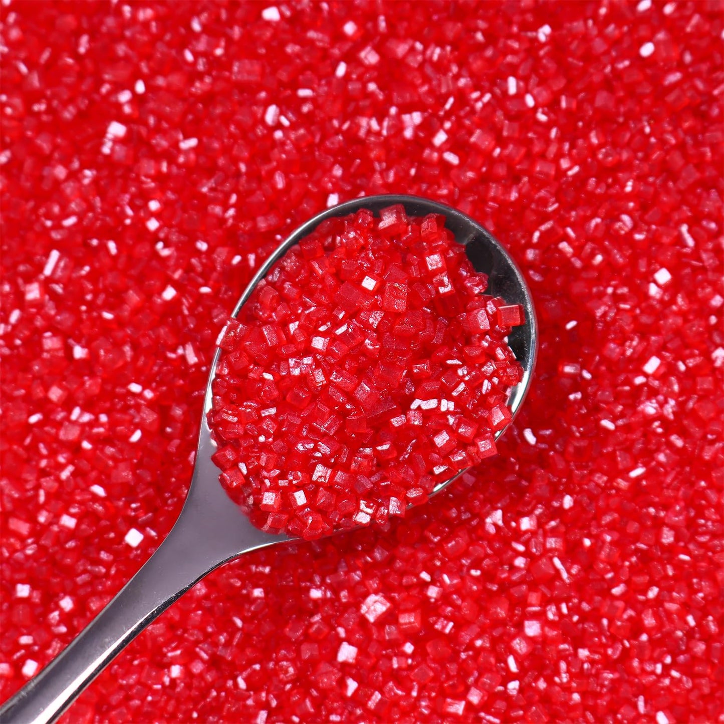 Red Sanding Sugar For Baking Edible Sparkling Sugar Sprinkles Coarse Sugar Crystals For Valentine Cake Decoration Cookie Cupcake